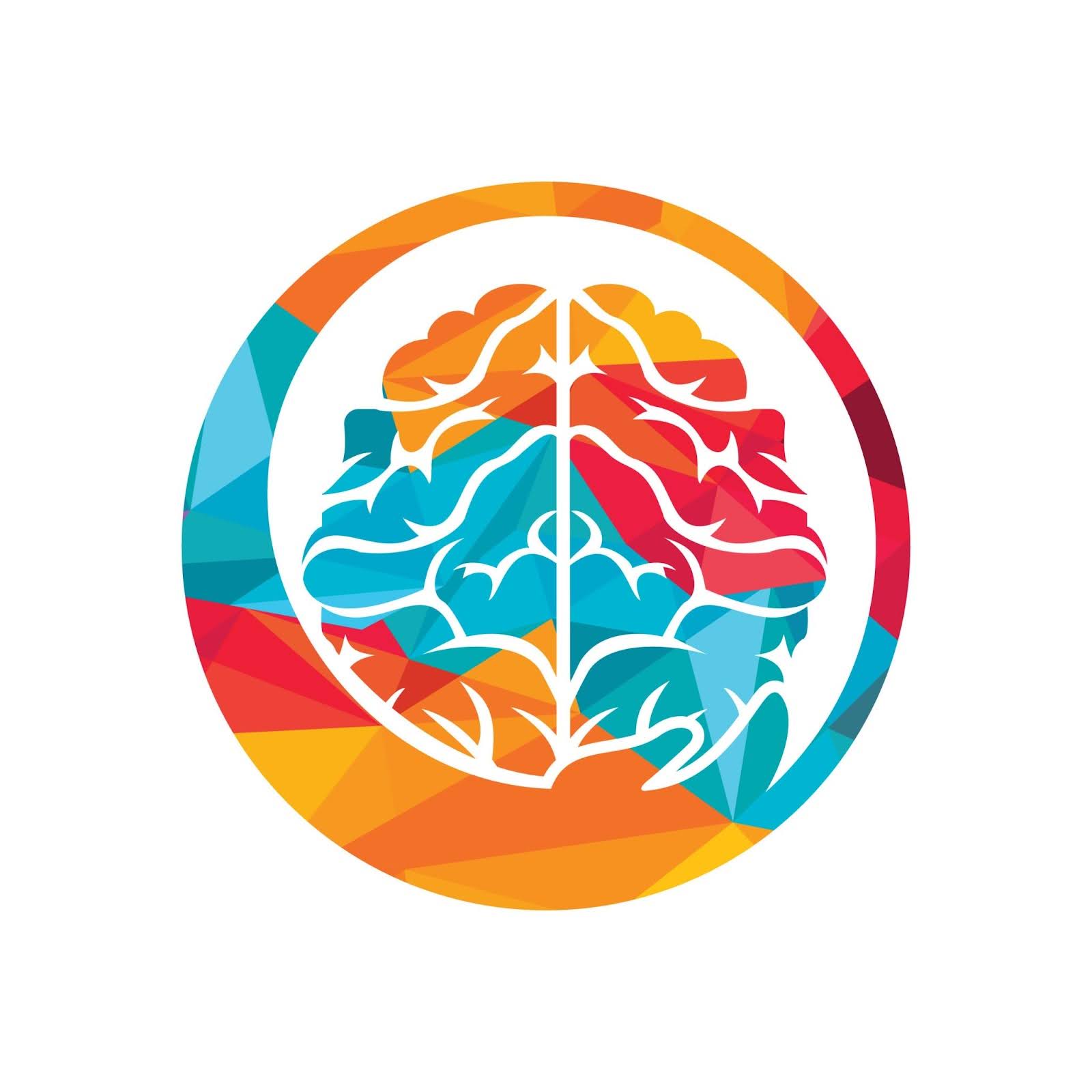 Human brain with human hand icon vector logo design. Indigenous Knowledge
